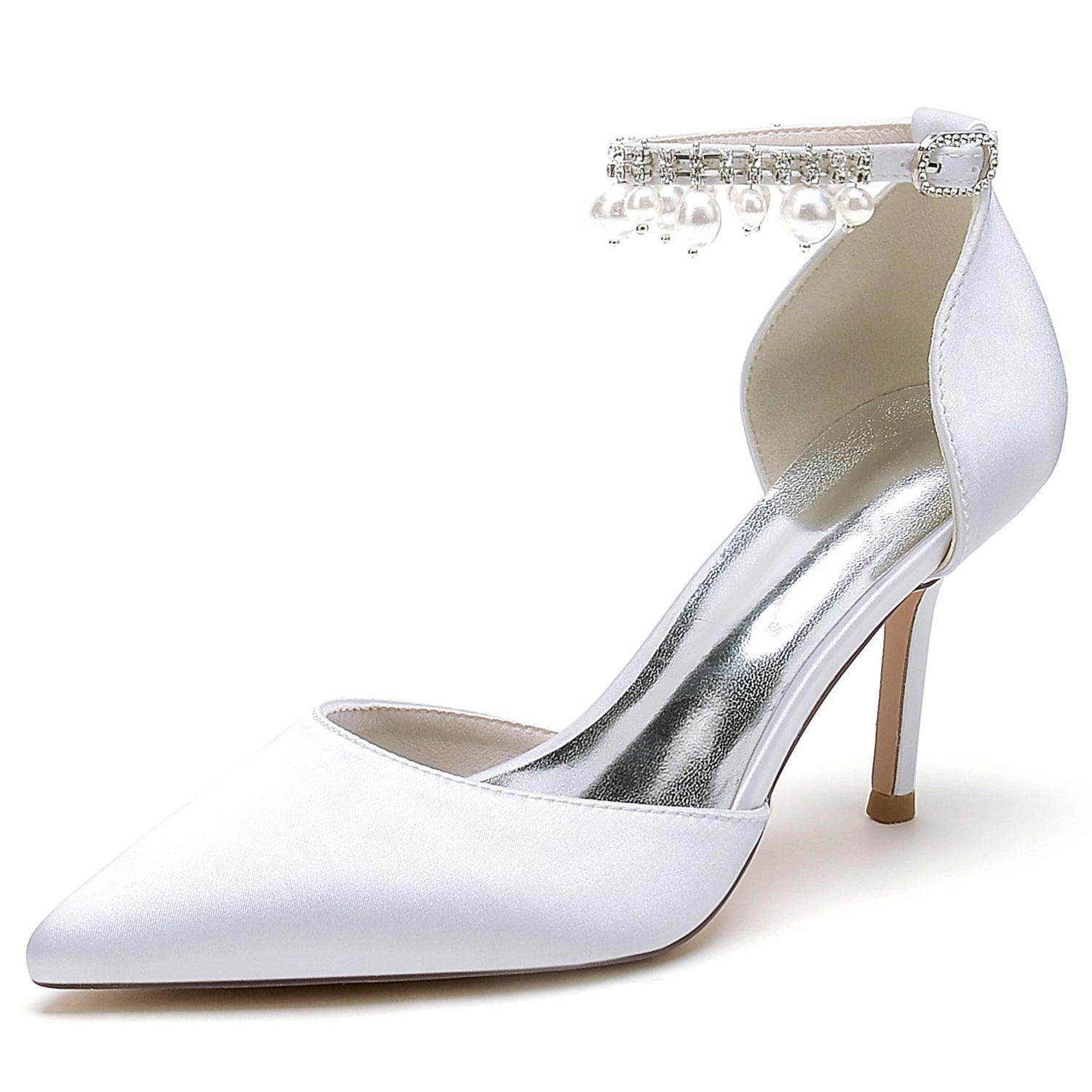 Stiletto Heel 8.5cm Silk-Like Shoes CK0442 - COCOMELODY